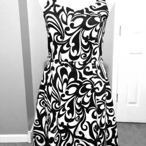 I.N. Studio Cocktail Dress black and white print